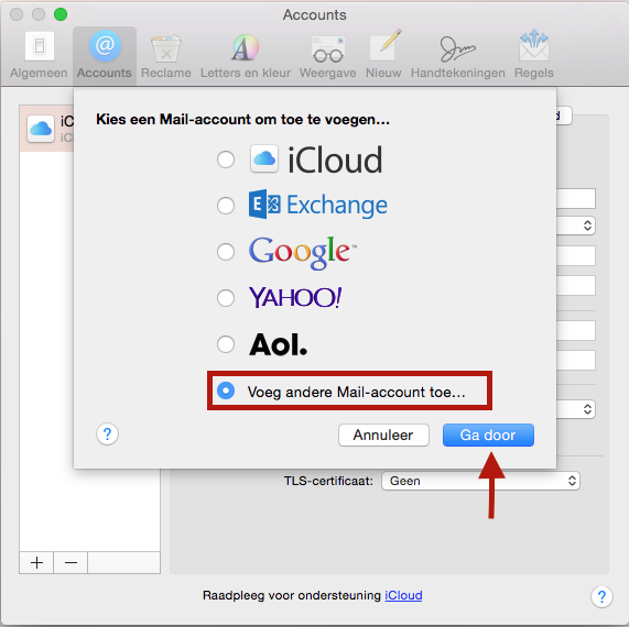 E-mail instellen op Mac OS (Mail)