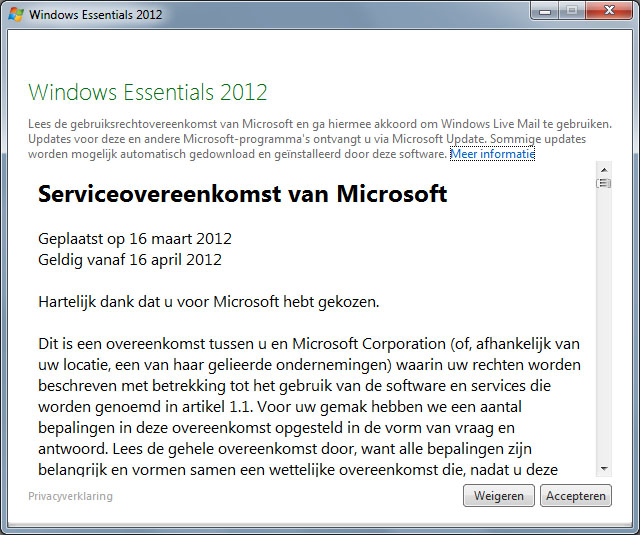 E-mail instellen Windows Live Mail