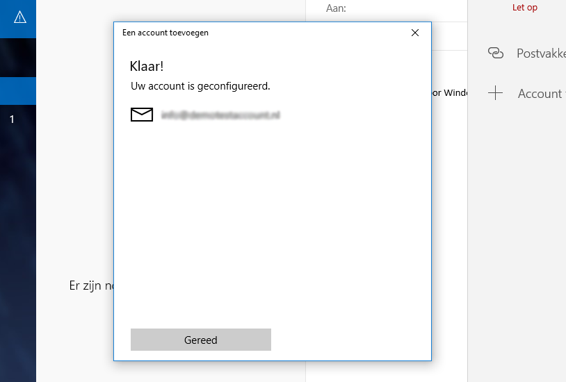 Windows Mail is klaar voor gebruik